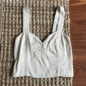 Abercrombie Linen Crop Top